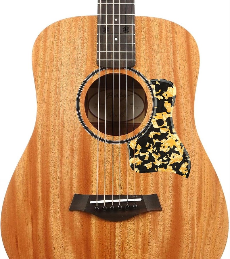 Domofa Acoustic Guitar Pickguard Thick Pick Guard Self Adhesive for Acoustic Guitar Replacement Parts (Yellow/Black Spots) - Image 2